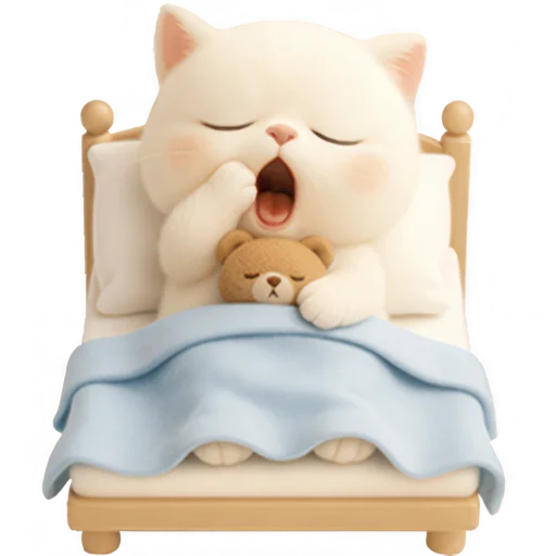 😴 Стикер «Белый Пушистик» для Telegram