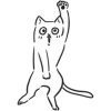 Стикер 13 белый котик