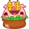 Стикер 36 Свинка Винки - Winky pig emoji