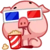 Стикер 43 Свинка Винки - Winky pig emoji