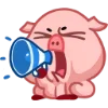 Стикер 28 Свинка Винки - Winky pig emoji