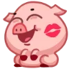 Стикер 5 Свинка Винки - Winky pig emoji