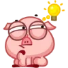 Стикер 34 Свинка Винки - Winky pig emoji
