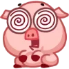 Стикер 21 Свинка Винки - Winky pig emoji
