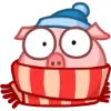 Стикер 41 Свинка Винки - Winky pig emoji