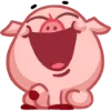 Стикер 2 Свинка Винки - Winky pig emoji