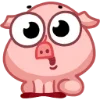 Стикер 10 Свинка Винки - Winky pig emoji