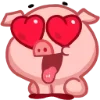 Стикер 7 Свинка Винки - Winky pig emoji