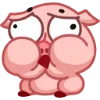 Стикер 22 Свинка Винки - Winky pig emoji