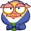 Стикер 40 Свинка Винки - Winky pig emoji