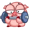 Стикер 30 Свинка Винки - Winky pig emoji