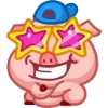 Стикер 31 Свинка Винки - Winky pig emoji