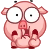 Стикер 20 Свинка Винки - Winky pig emoji