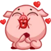 Стикер 8 Свинка Винки - Winky pig emoji