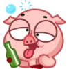 Стикер 37 Свинка Винки - Winky pig emoji
