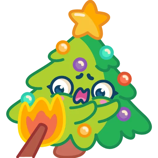 Стикер 10 🎄 Ёлочка - xmas tree