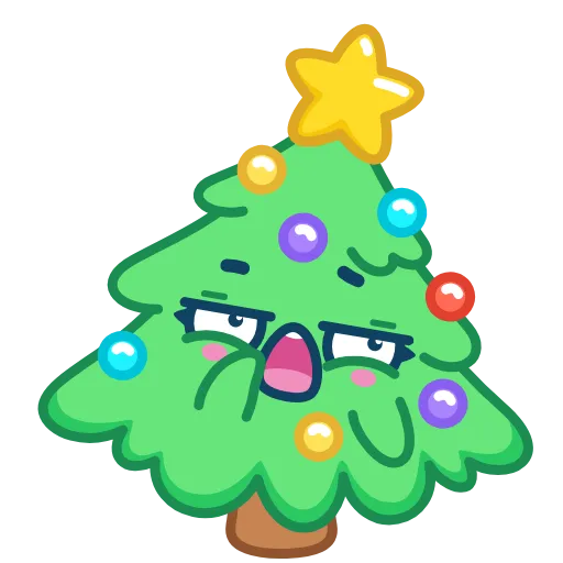 Стикер 21 🎄 Ёлочка - xmas tree