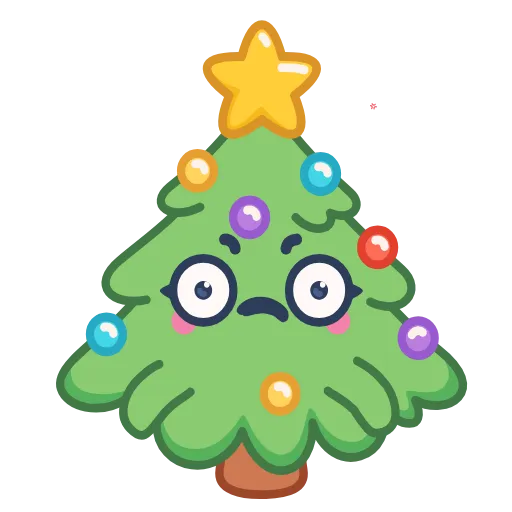 Стикер 3 🎄 Ёлочка - xmas tree