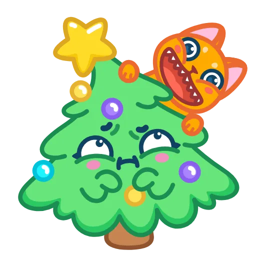 Стикер 6 🎄 Ёлочка - xmas tree