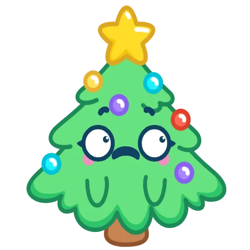 Стикер 14 🎄 Ёлочка - xmas tree
