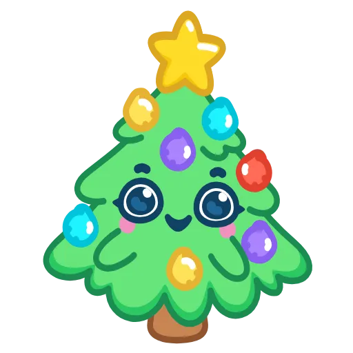 Стикер 11 🎄 Ёлочка - xmas tree