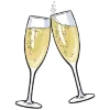 🥂 Эмодзи «Зимние буквы» для Telegram
