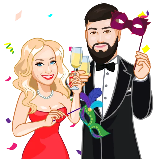 🥂 Стикер «Зимняя история» для Telegram