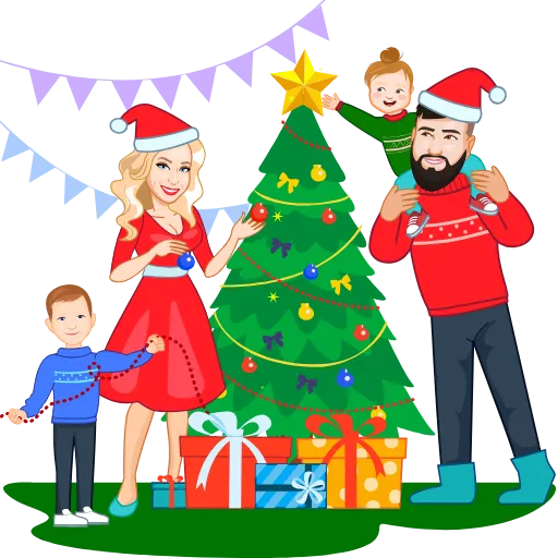 🎄 Стикер «Зимняя история» для Telegram