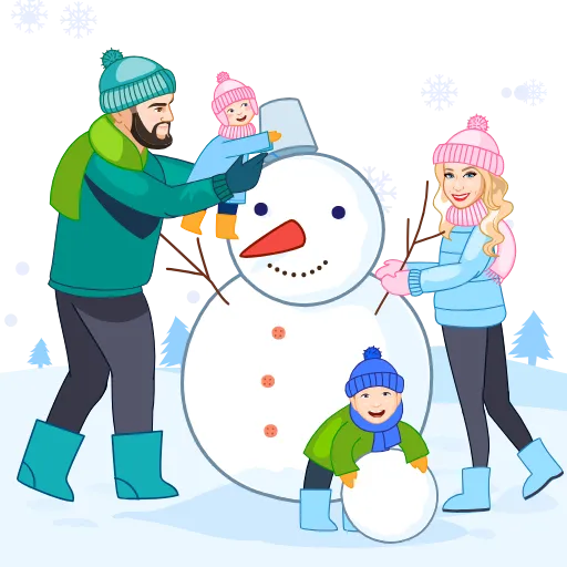 ☃️ Стикер «Зимняя история» для Telegram