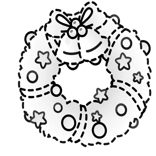Стикер 52 Winter Wreath