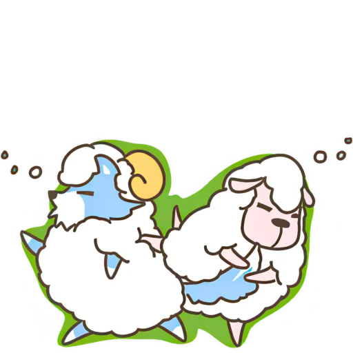 😴 Стикер «Волк и Овечки» для Telegram