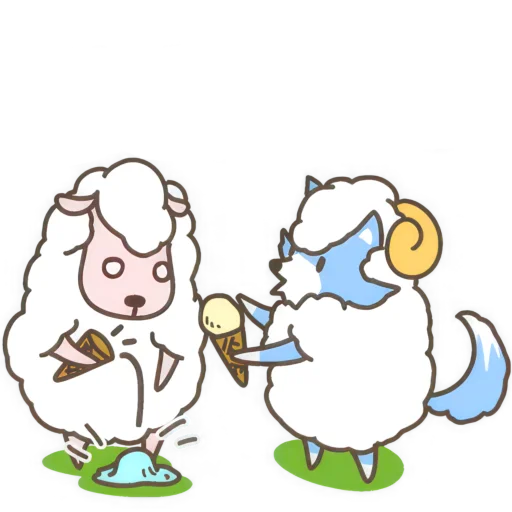 🍦 Стикер «Волк и Овечки» для Telegram