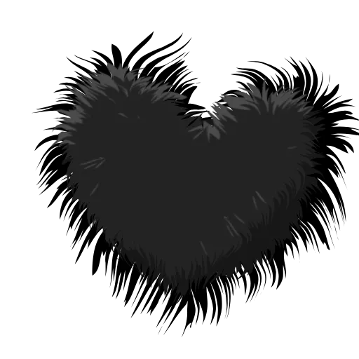 ❤️ Эмодзи «Чёрные шерстяные буквы с анимацией» для Telegram