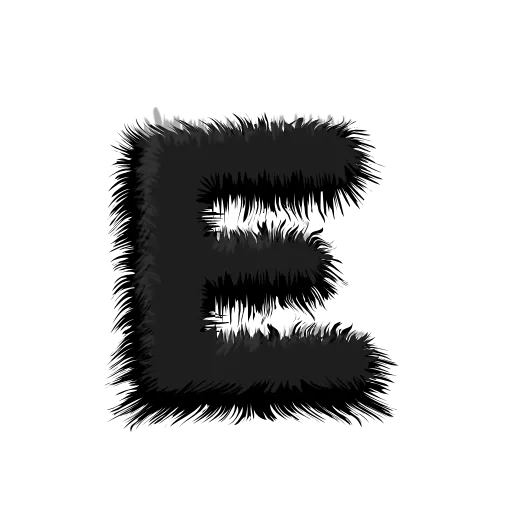 🦍 Эмодзи «Чёрные шерстяные буквы с анимацией» для Telegram