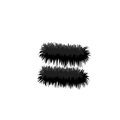 🦍 Эмодзи «Чёрные шерстяные буквы с анимацией» для Telegram