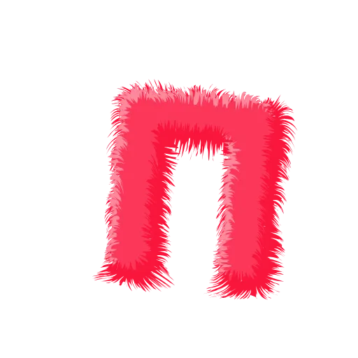 Стикер 16 Wool Letters Melon