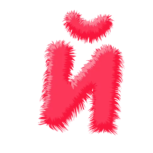 Стикер 11 Wool Letters Melon