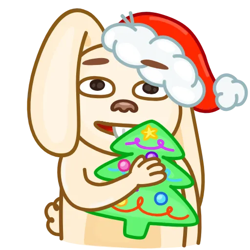 Стикер 14 Christmas Bunny