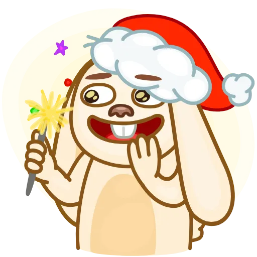 Стикер 11 Christmas Bunny
