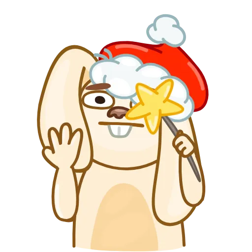 Стикер 9 Christmas Bunny