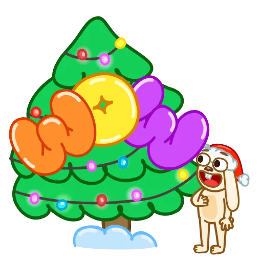 Стикер 8 Christmas Bunny