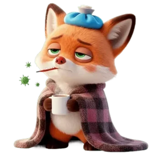 🦊 Стикер «Новогодний Лисенок» для Telegram