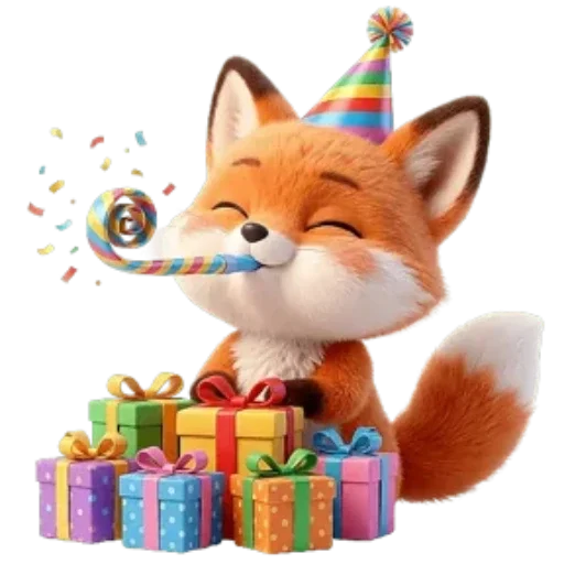 🦊 Стикер «Новогодний Лисенок» для Telegram