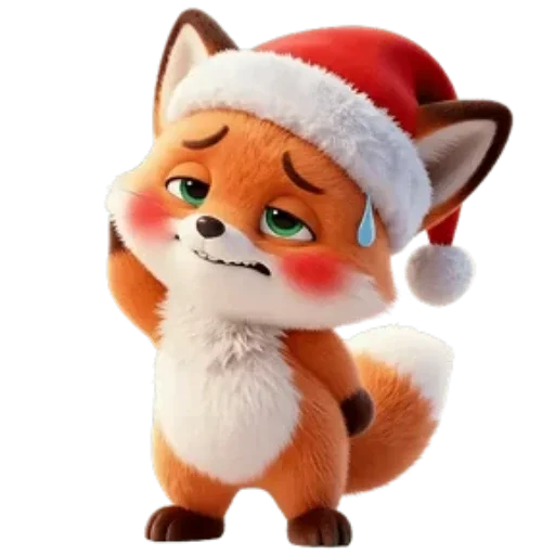 🦊 Стикер «Новогодний Лисенок» для Telegram