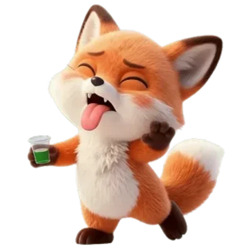 🦊 Стикер «Новогодний Лисенок» для Telegram