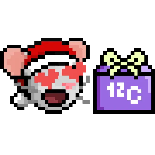 Стикер 9 Xmas Mouse