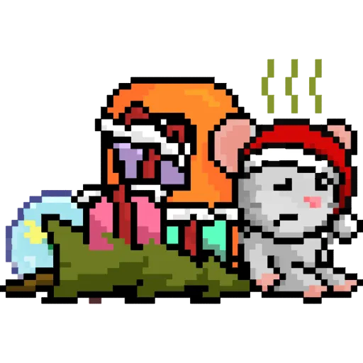 Стикер 23 Xmas Mouse