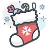 Стикер 59 Xmas - новогодние украшения