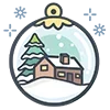 Стикер 55 Xmas - новогодние украшения