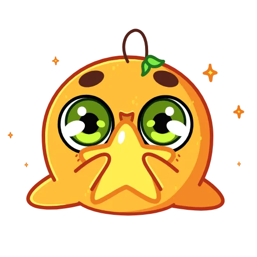 🤩 Эмодзи «Мандаринка» для Telegram